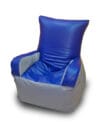 Bean Sofa Chair Classic- Royal Blue and Light Grey - Image 2