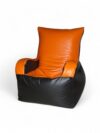 Bean Sofa Chair Classic- Black & Orange - Image 4