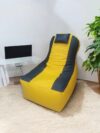 Video Rocker bean bag for Gaming Yellow & Navy Blue - Image 2