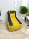 Video Rocker bean bag for Gaming Yellow & Navy Blue - Image 4