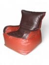 Bean Sofa Chair Classic- Tan & Dark Brown - Image 2