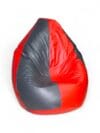 Classic Bean Bag Dark Grey & Red Stripes - Image 4