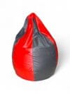 Classic Bean Bag Dark Grey & Red Stripes - Image 3