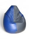 Classic Bean Bag Royal Blue & Dark Grey Stripes